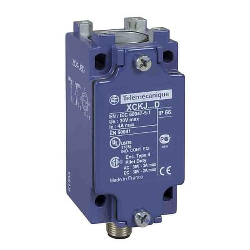Telemecanique Sensors ZCKJ Series Roller Lever Limit Switch, IP66, Metal Housing, 240V ac, 3A
