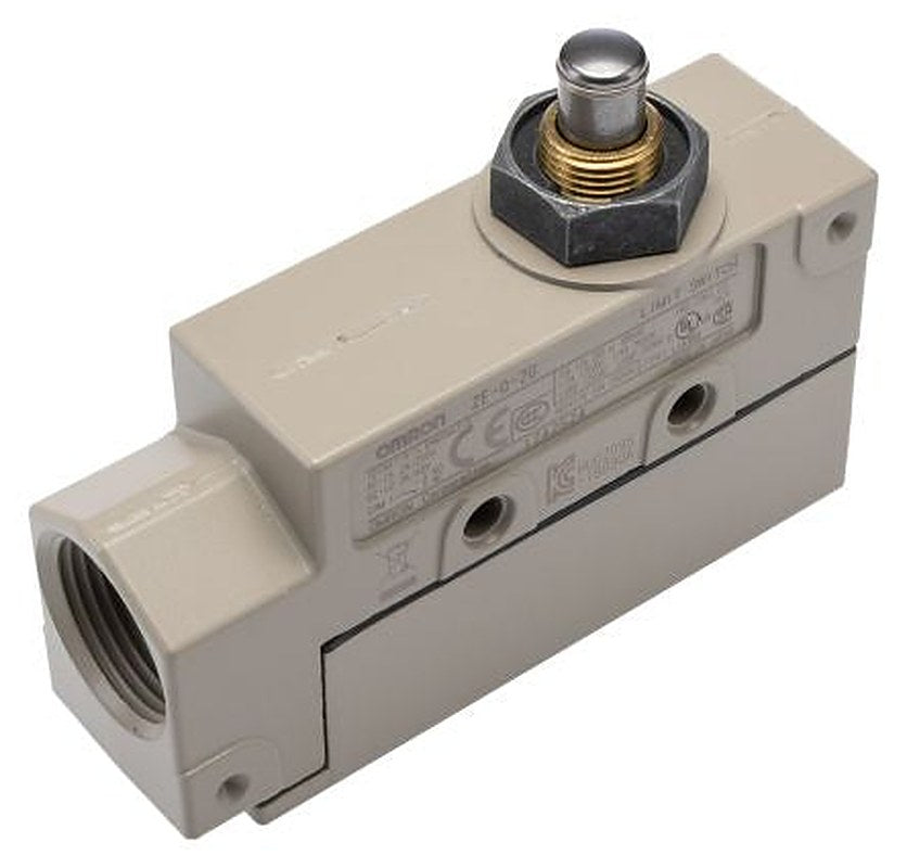 Omron ZE Series Plunger Limit Switch, SPDT, IP65, Rugged Die Cast Case Housing, 480V ac, 15A
