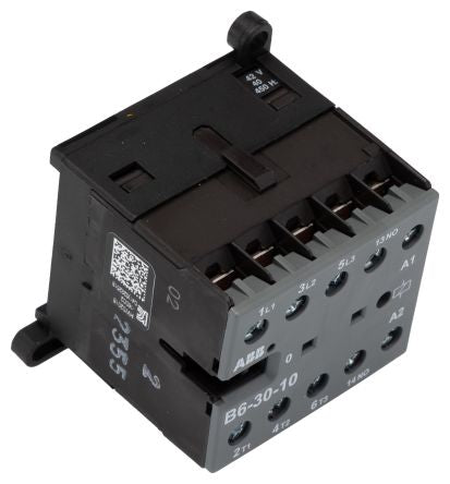 ABB B Contactor, 24V dc Coil, 3-Pole, 20 A, 5.5 kW 24V, 3 NO