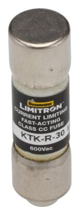 Eaton 30A F Melamine Cartridge Fuse, 10 x 38 mm