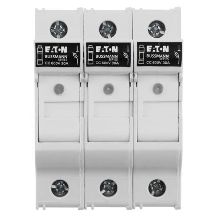Eaton 30A Fuse Holder, 3P-Pole, 48V