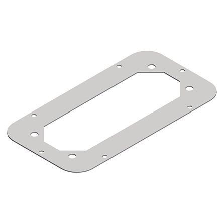 Spacial S3D Schneider Electric NSYTLE Series RAL 7035 Gland Plate, 5mm H, 445mm W, 445mm L for Use with Spacial CRNG, NSYTLEFL 1 Y2199873 01.jpg